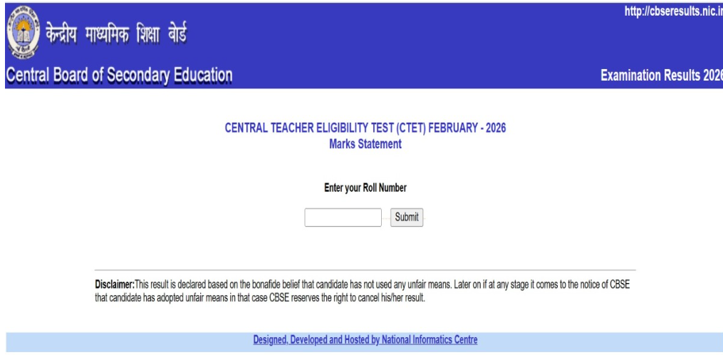 CTET Feb 2026 Result
