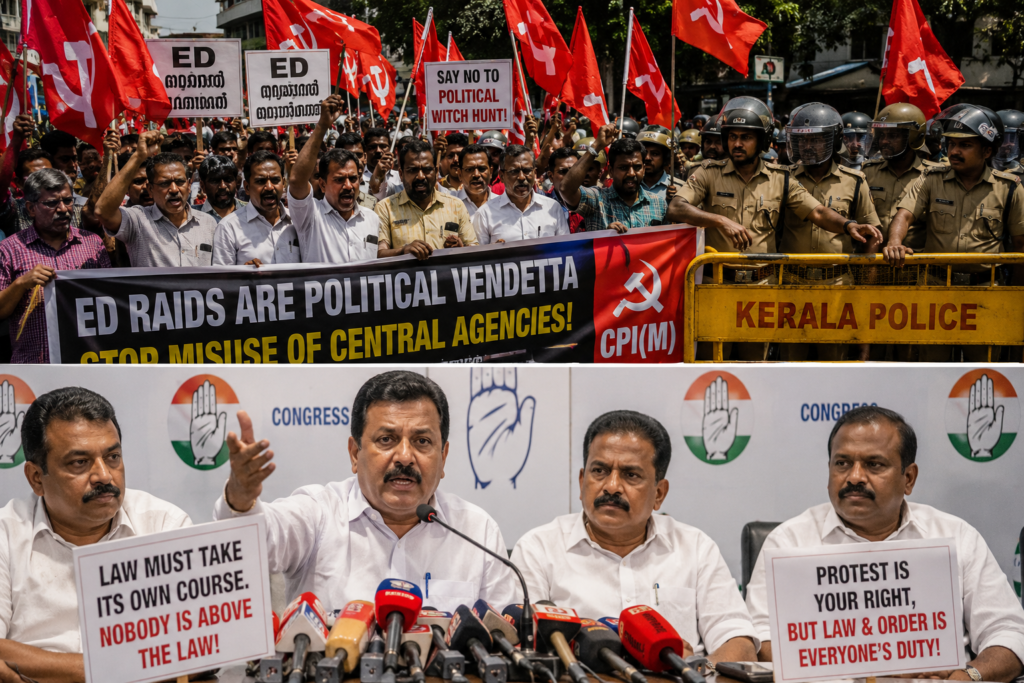 ED Raid Protest Controversy