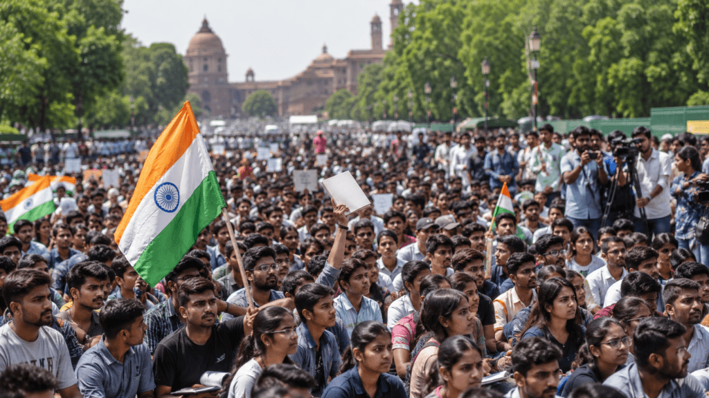 Delhi Education Protest Hindi