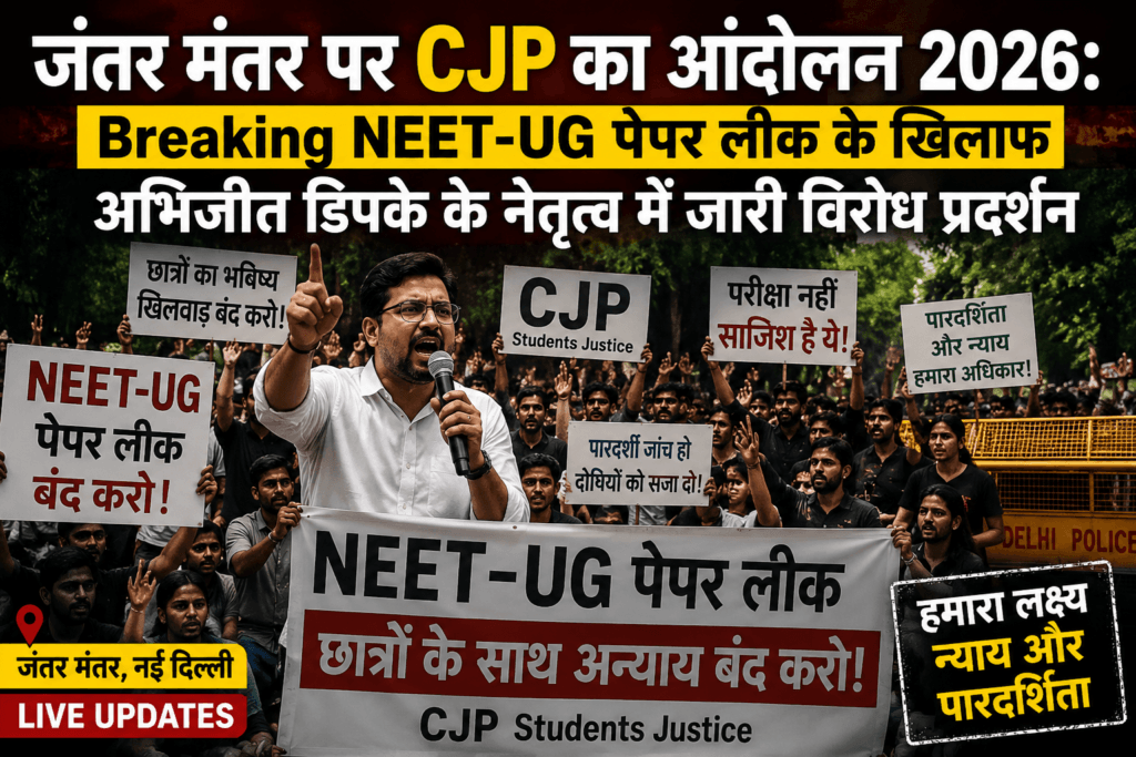 जंतर मंतर पर CJP का आंदोलन